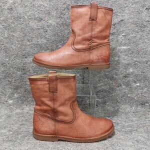 Frye Anna Shortie Boots Women's Size 9.5 Brown Distressed Leather Western